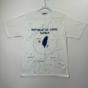 Vintage 90s Taiwan Formosa Jumbo Graphic T-shirt Geographical Map Tee Adult XL